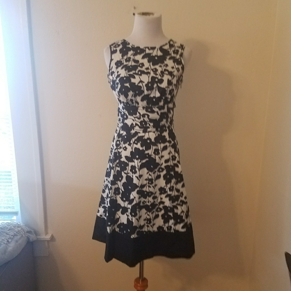 The Limited B&W floral dress